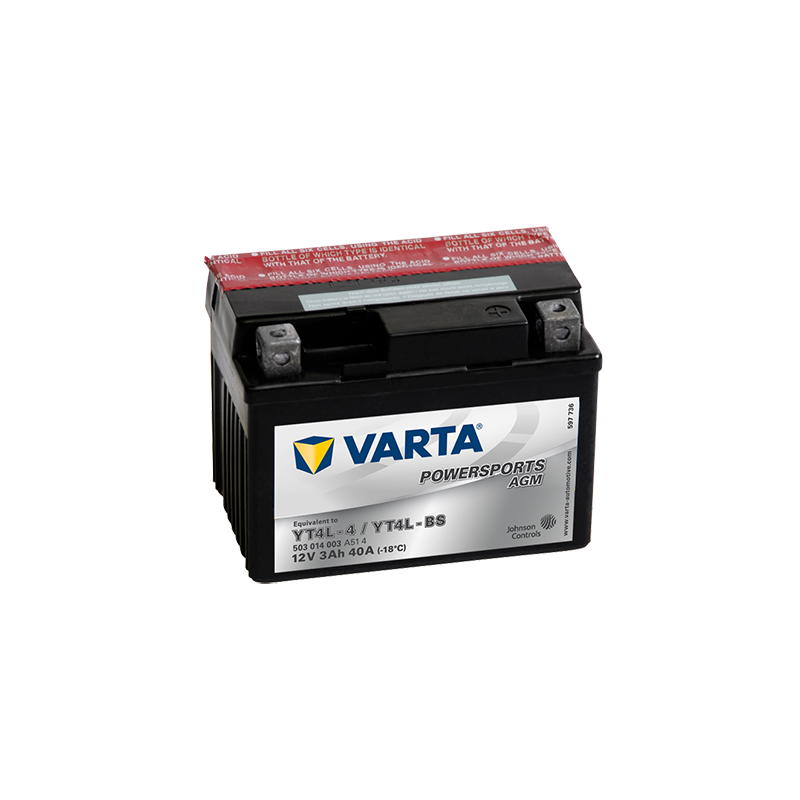 Batterie Moto VARTA AGM YT4L-BS / YT4L-4 3Ah 40A