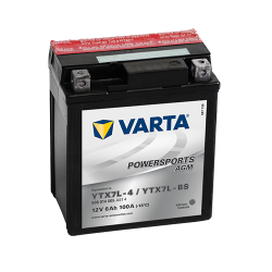 Batterie Moto VARTA AGM / YTX7L-BS / YTX7L-4 6Ah 100A