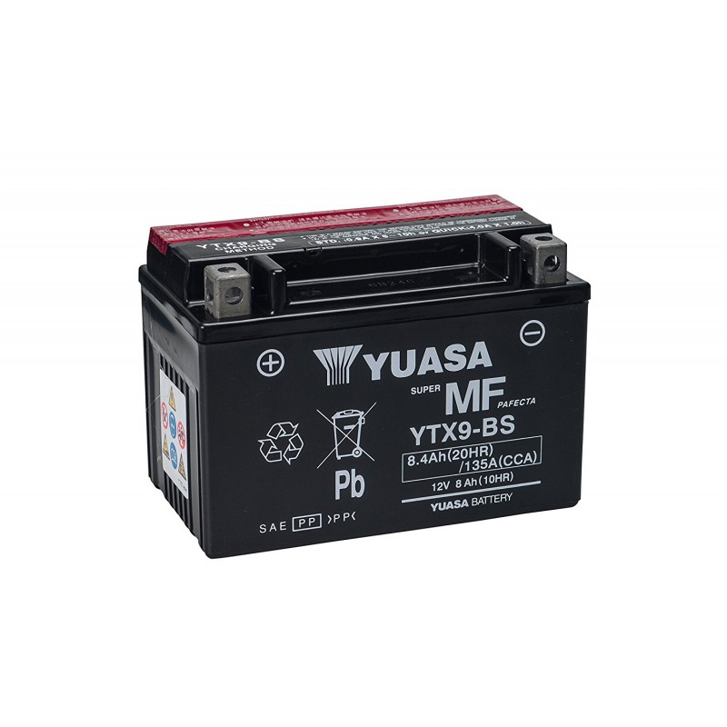 BATTERIE MOTO YUASA YTX9-BS 12V 8AH