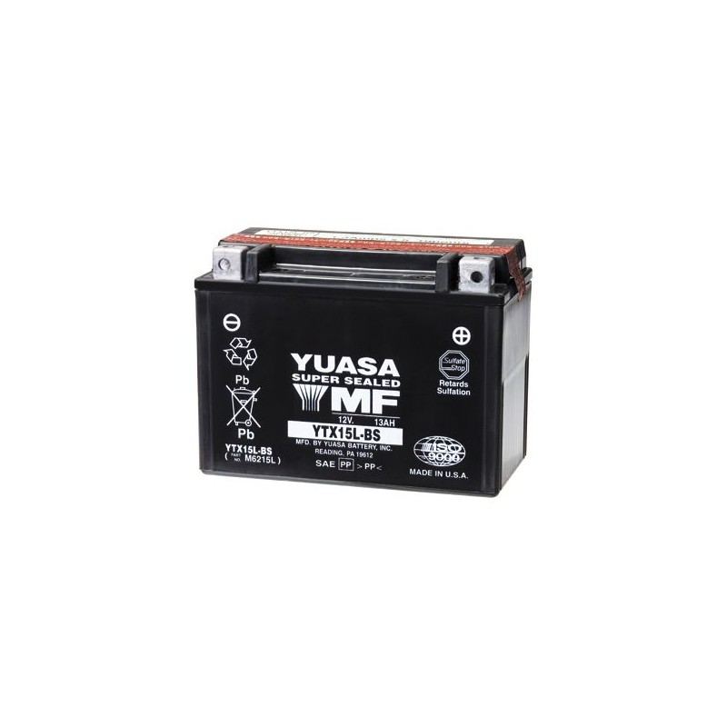 Batterie Moto Yuasa YTX16-1 – 12 V 14.7 Ah 230 CCA, Sans Entretien, Scellée – Pour Moto, Scooter, Quad, Tondeuse