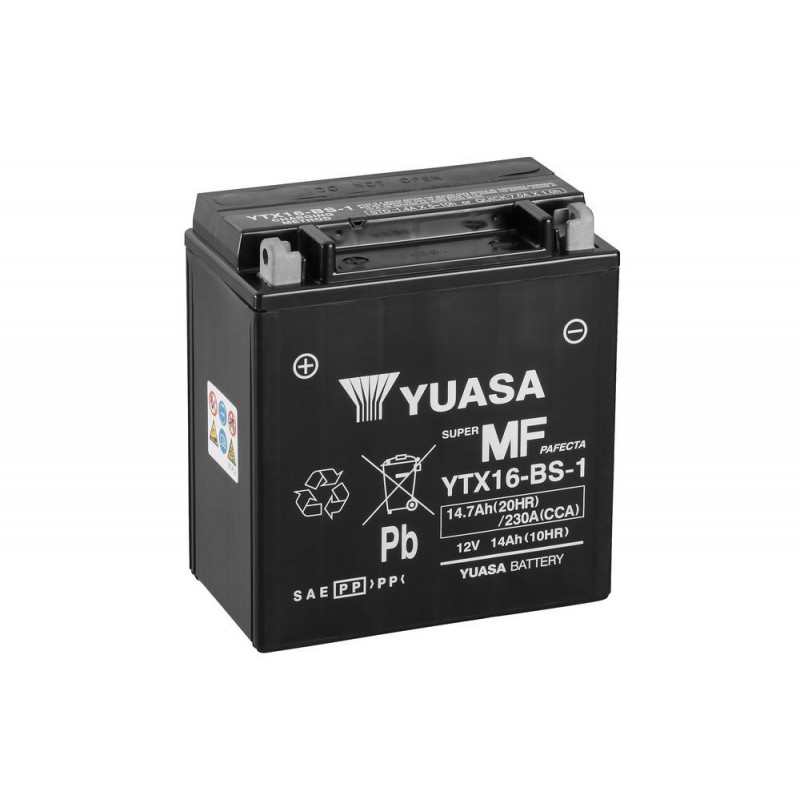 Batterie Moto YUASA YTX16-BS-1 - 14.7Ah 230AEN