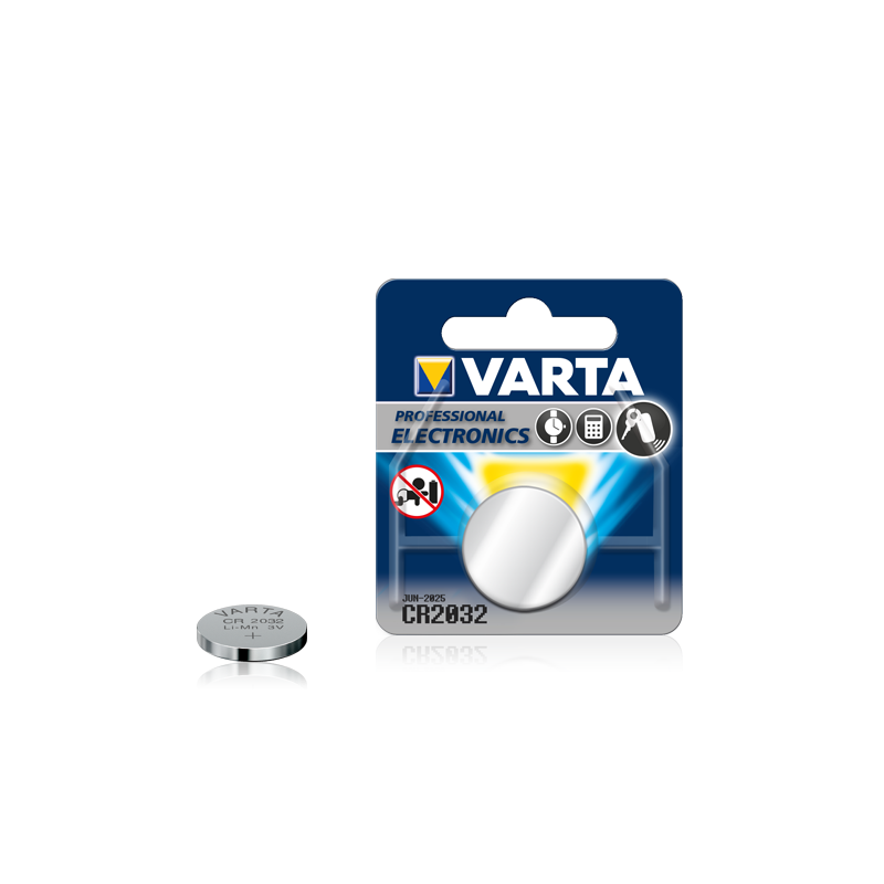 2 Piles CR2032 Varta Bouton Lithium 3V