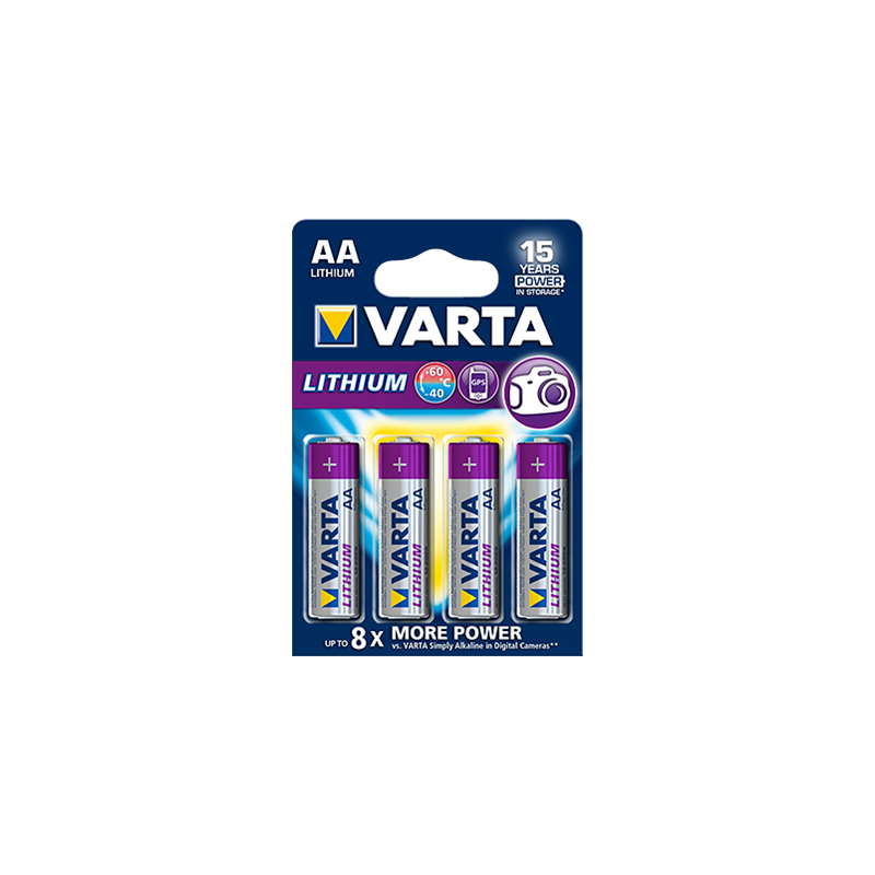 Piles VARTA AA - LR6 Lithium
