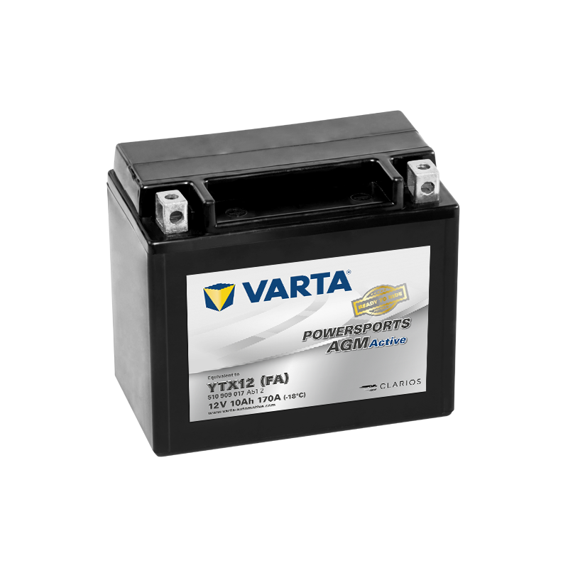 Batterie Moto VARTA AGM YTX12-BS 10Ah 170A
