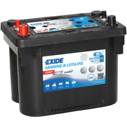 Batterie Bateau EXIDE EM1000 12V 50Ah 800A