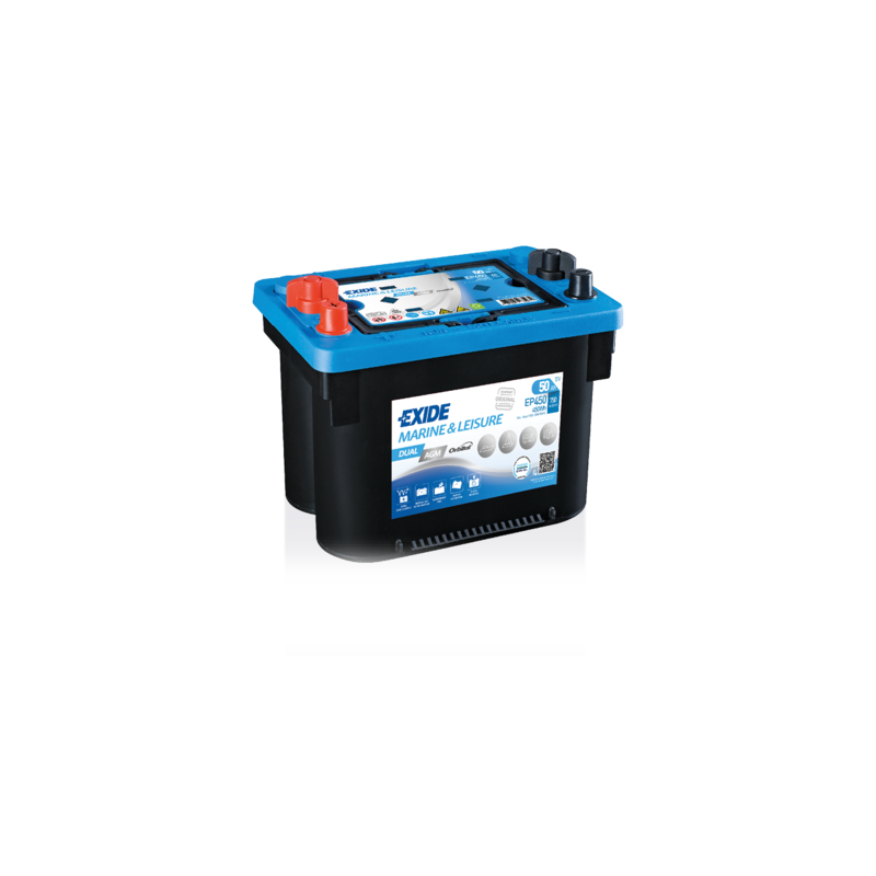 Batterie Bateau EXIDE EP450 12V 50Ah 750A