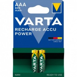 Piles rechargeables VARTA HR03 - AAA 800 mAh X2
