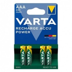Piles rechargeables VARTA HR03 - AAA 800 mAh X4