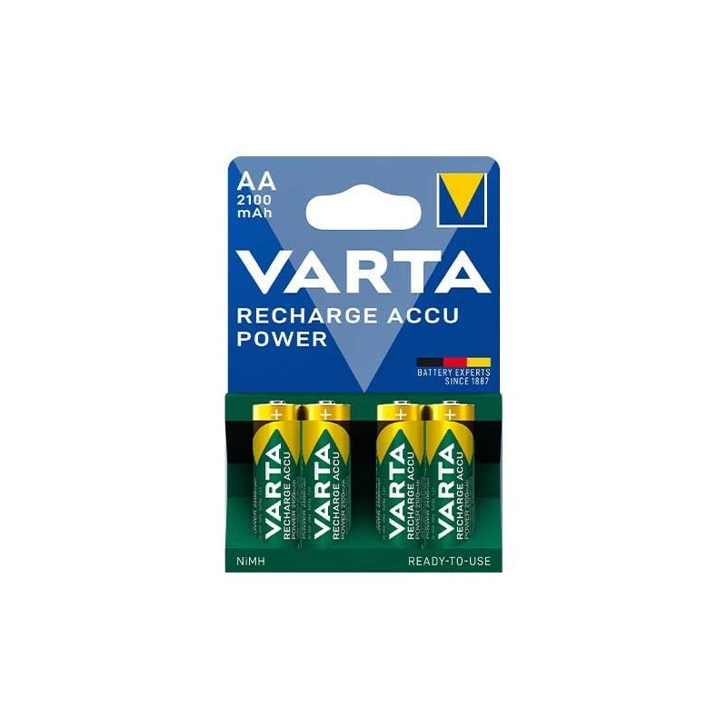 Piles rechargeables VARTA HR06 - AA 2100 mAh X4