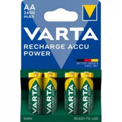 Piles rechargeables VARTA HR06 - AA 2600 mAh X4