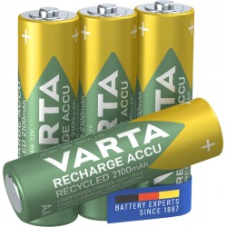 Piles rechargeables VARTA HR06 - AA RECYCLED 2100 mAh X4