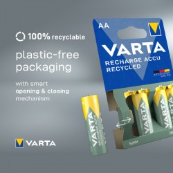 Piles rechargeables VARTA HR06 - AA RECYCLED 2100 mAh X4