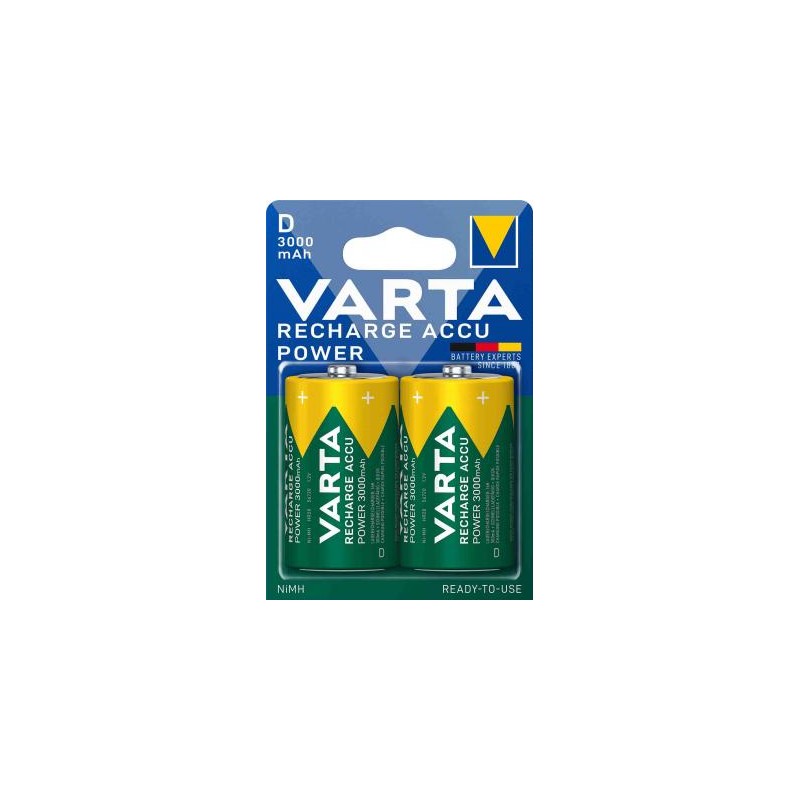 Piles rechargeables VARTA HR29 - D 3000 mAh X2
