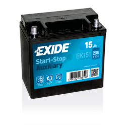 Batterie auxiliaire AGM EXIDE EK151 15Ah 200AEN