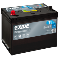 Batterie voiture EXIDE EA755 75Ah 630AEN