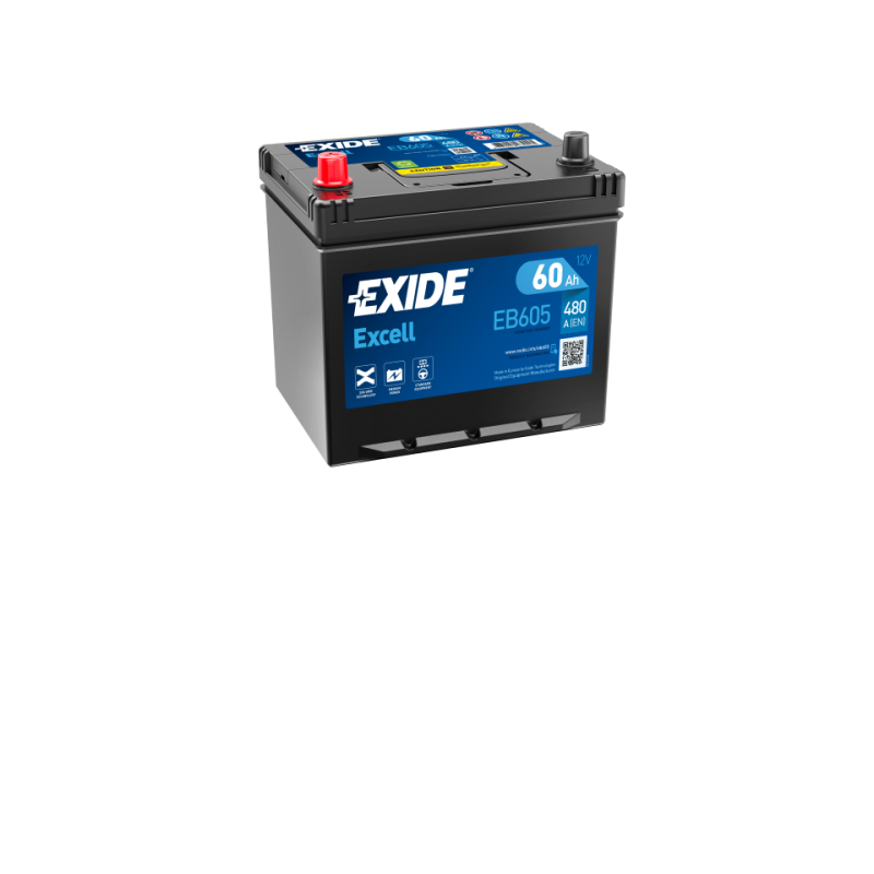 Batterie voiture EXIDE EB605 60Ah 480AEN