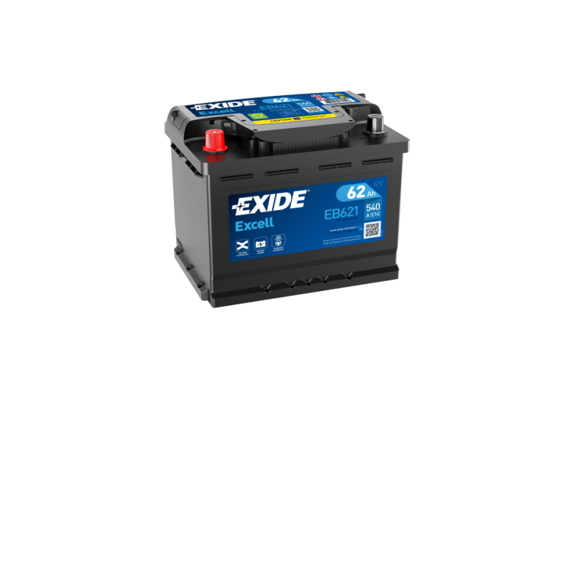 Batterie voiture EXIDE EB621 62Ah 540AEN