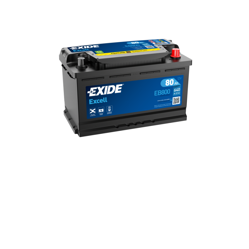 Batterie voiture EXIDE EB800 80Ah 640AEN