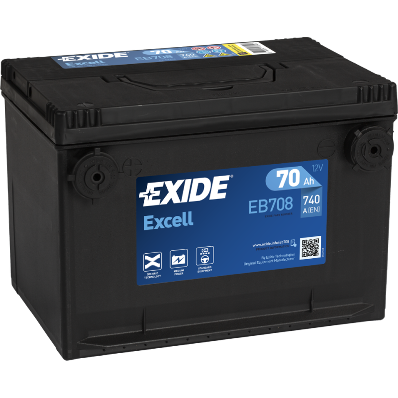 Batterie voiture EXIDE EB708 70Ah 740AEN