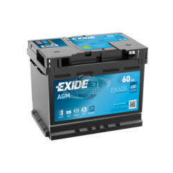 Batterie voiture Start & Stop AGM EXIDE EK600 60Ah 680AEN