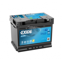 Batterie voiture Start & Stop AGM EXIDE EK620 62Ah 680AEN
