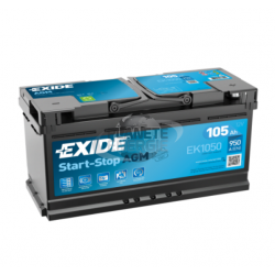 Batterie voiture Start & Stop AGM EXIDE EK1050 106Ah 950AEN