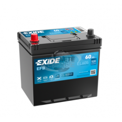 Batterie voiture Start & Stop EFB EXIDE EL605 60Ah 520AEN
