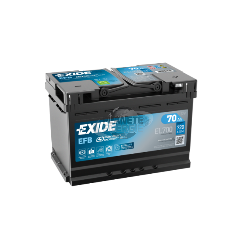 Batterie voiture Start & Stop EFB EXIDE EL700 70Ah 760AEN