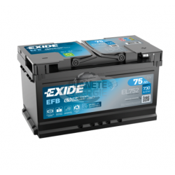 Batterie voiture Start & Stop EFB EXIDE EL752 75Ah 730AEN