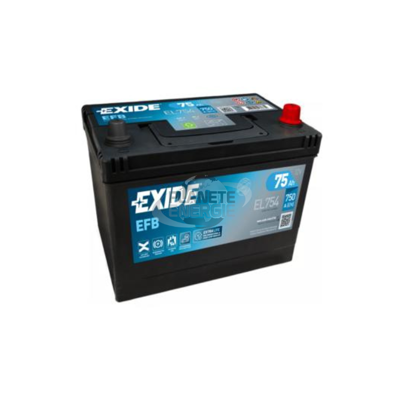 Batterie voiture Start & Stop EFB EXIDE EL754 75Ah 750AEN