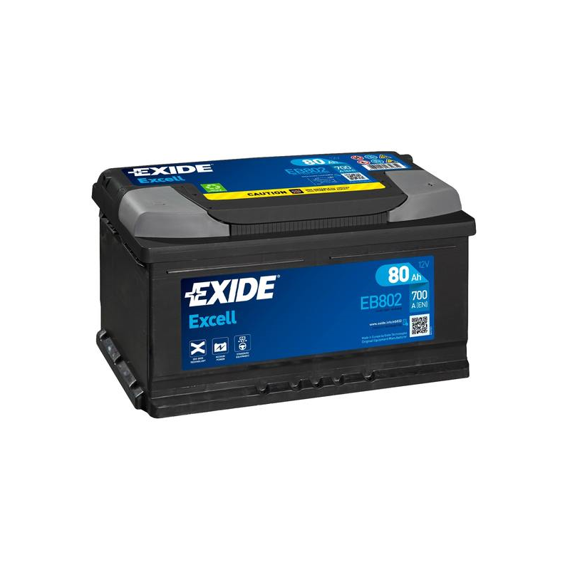 Batterie voiture EXIDE EB802 80Ah 700AEN