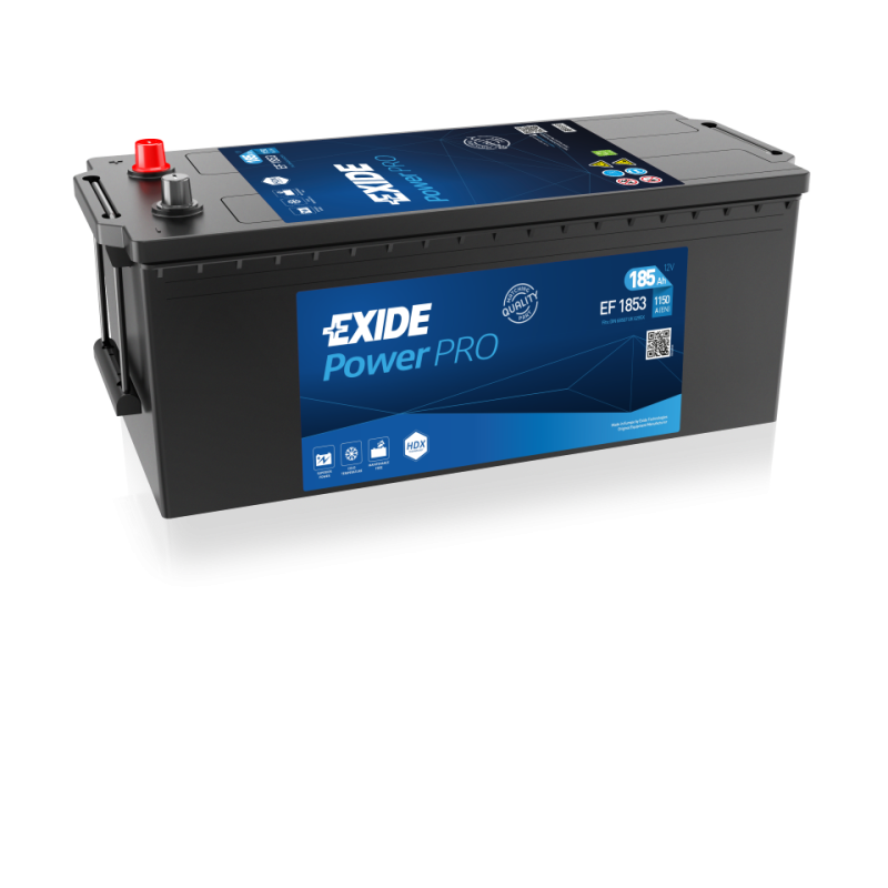 Batterie véhicule lourds EXIDE EF1853 12V 185Ah 1150AEN