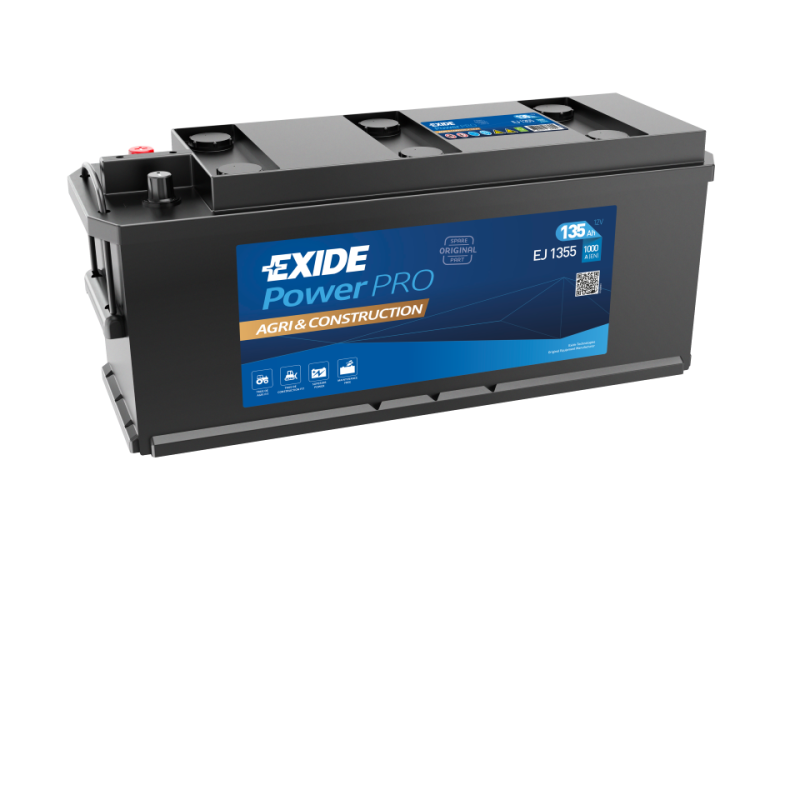 Batterie véhicule lourds EXIDE EJ1355 12V 135Ah 1000AEN