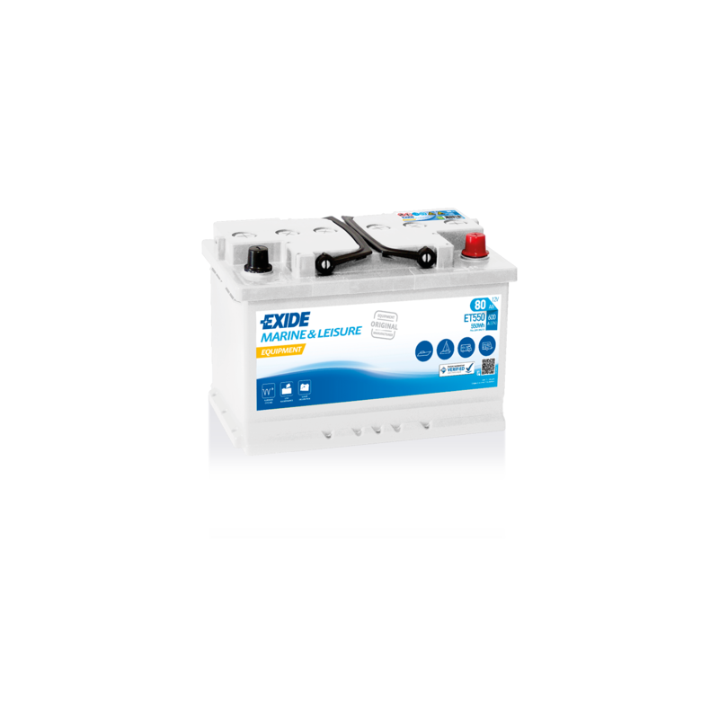 Batterie EXIDE Plomb acide ET550 80Ah 600AEN