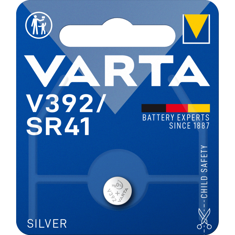 Pile VARTA montre Blisters V392 - SR41 blister de 1
