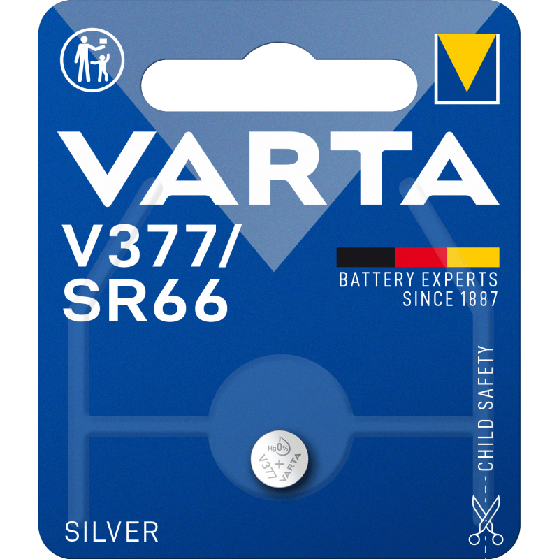 Pile VARTA montre Blisters V377 - SR66  blister de 1