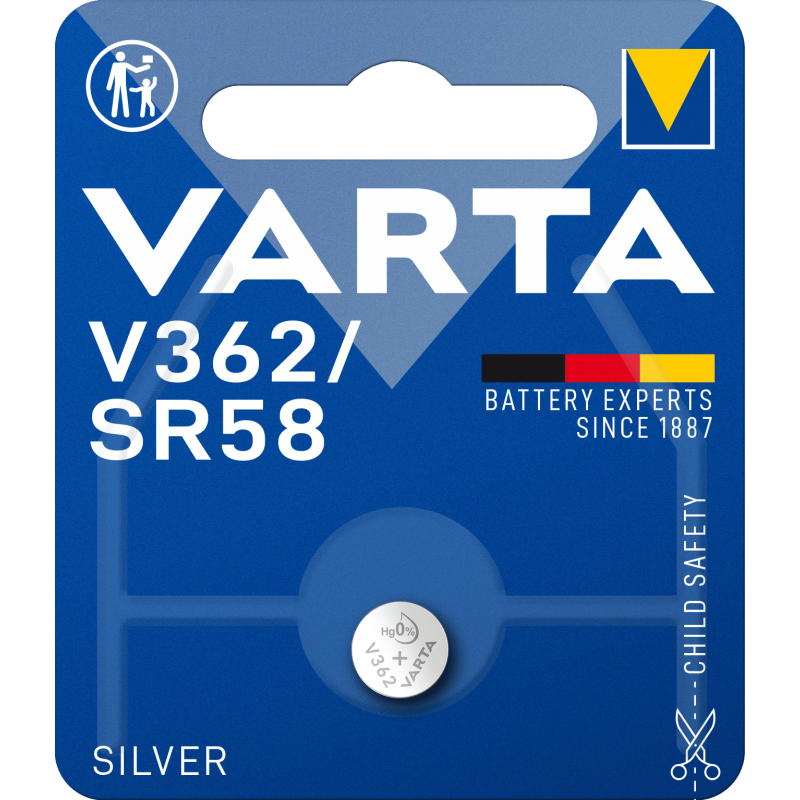 Pile VARTA montre Blisters V362 - SR58 blister de 1