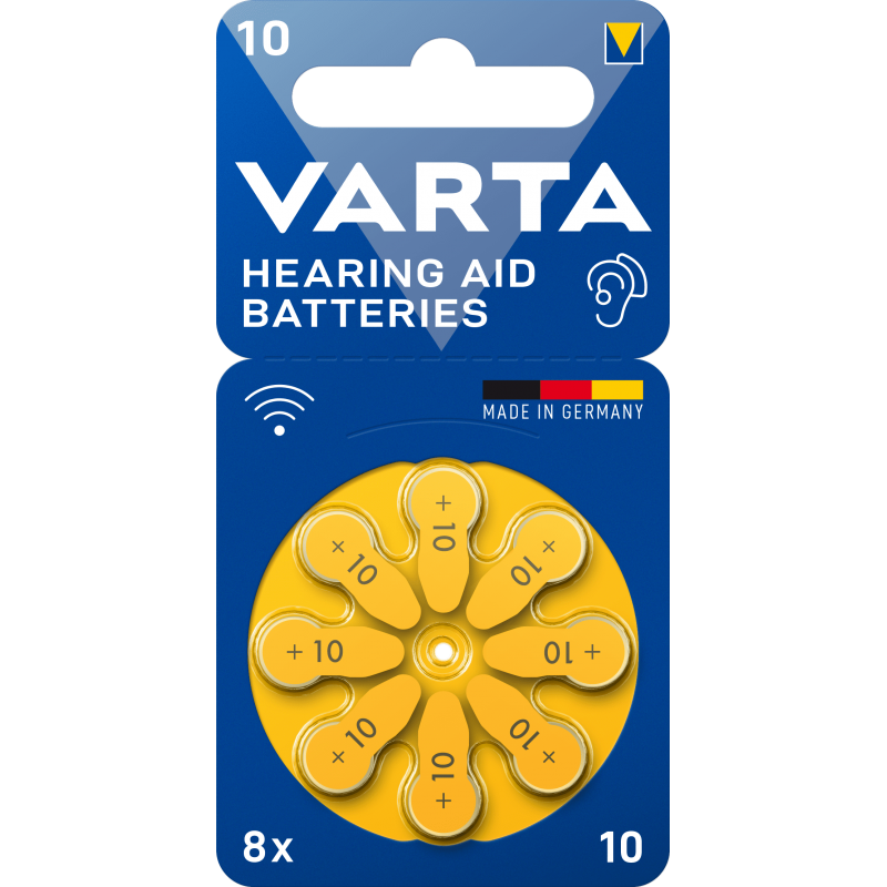 Pile VARTA auditive 10 bli 8