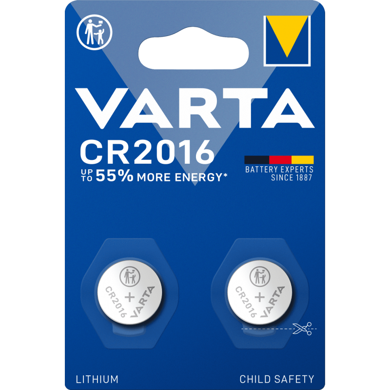 Pile VARTA électronique CR2016 (blister de 2)