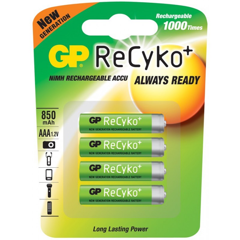 PILES RECHARGEABLES RECYKO 850 mAh LR03 / AAA x4