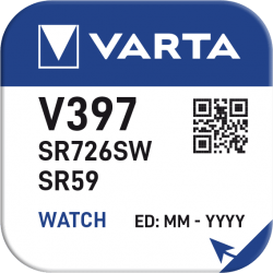 Pile VARTA montre Oxyde d'Argent V397 - SR59