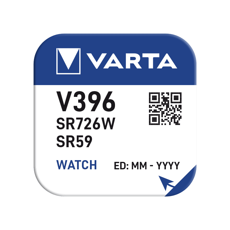 Pile VARTA montre Oxyde d'Argent V396 - SR59 - High drain
