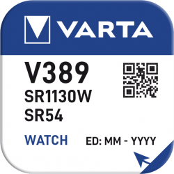Pile VARTA montre Oxyde d'Argent V389 - SR54 - High drain