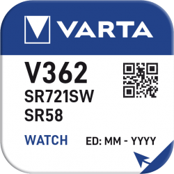 Pile VARTA montre Oxyde d'Argent V362 - SR58