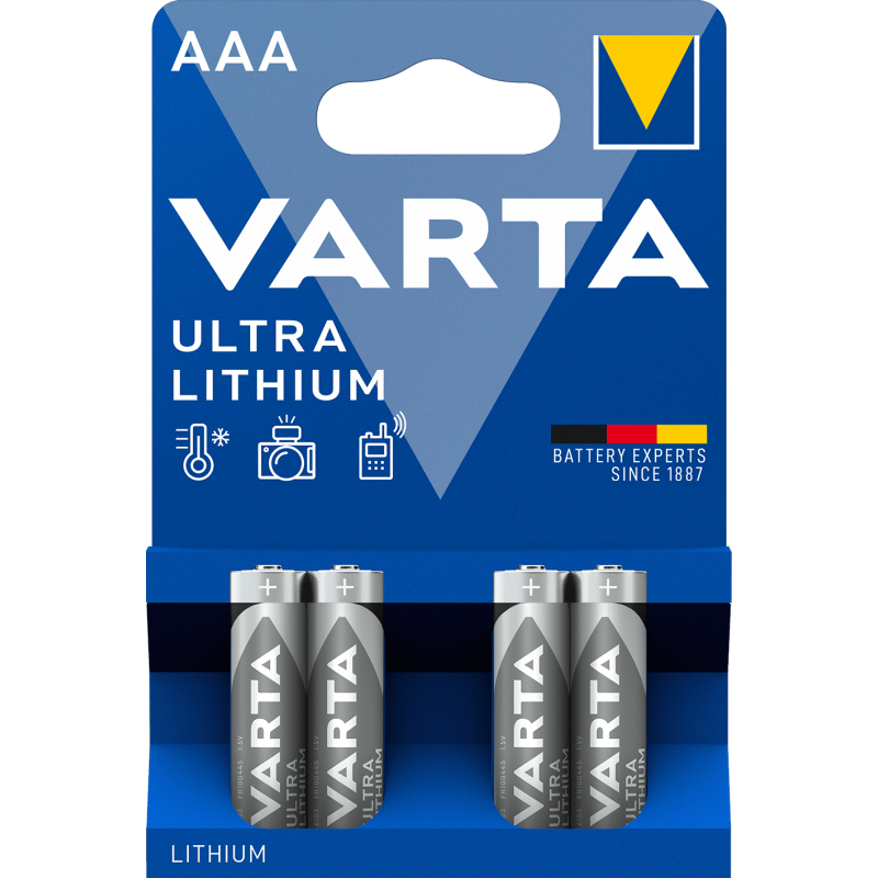 Pile VARTA LR03 (AAA) Lithium X4