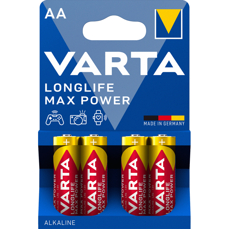 Pile VARTA alcaline Longlife Max Power X4