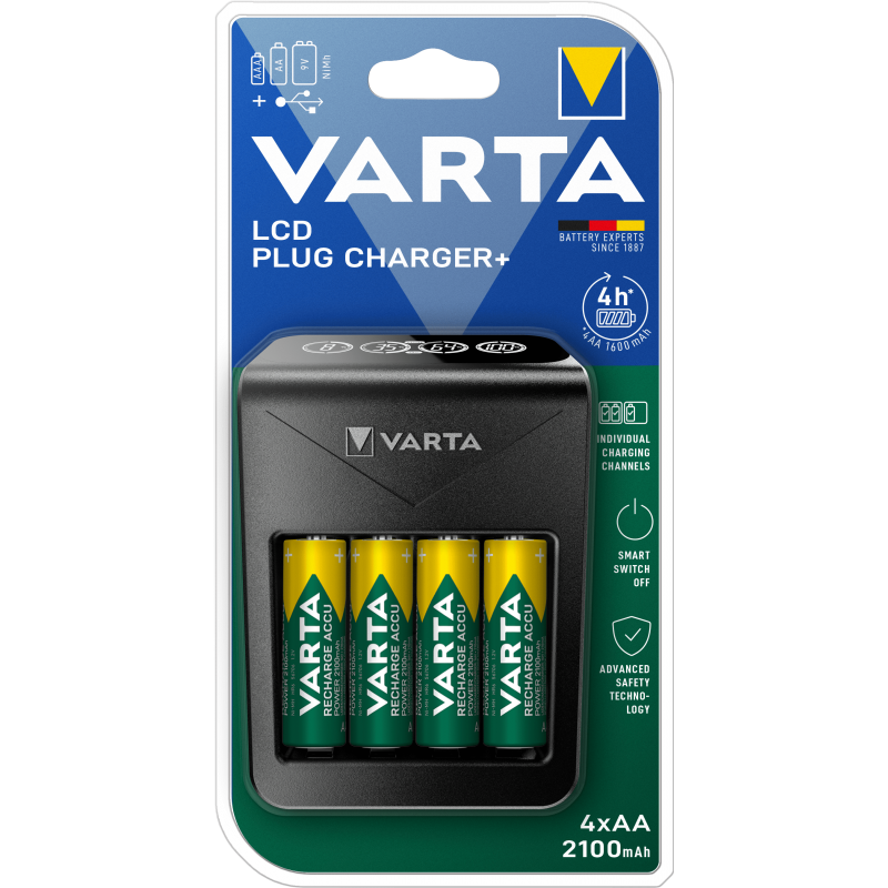 Chargeur VARTA LDC PLUG + 4AA ACCU POWER 2100mAh