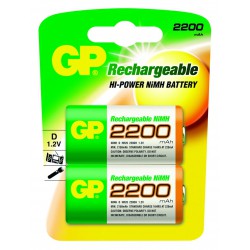 PILES RECHARGEABLES 2200 mAh LR20 / D x2