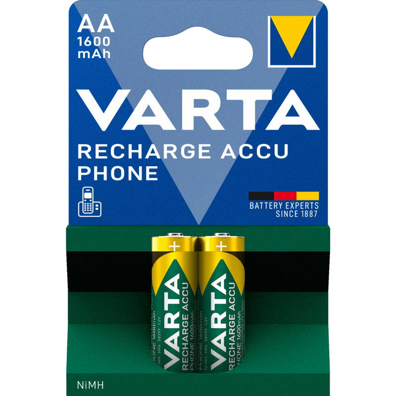 Pile VARTA rechargeable LR06 - AA 1700 mAh pour téléphone X2