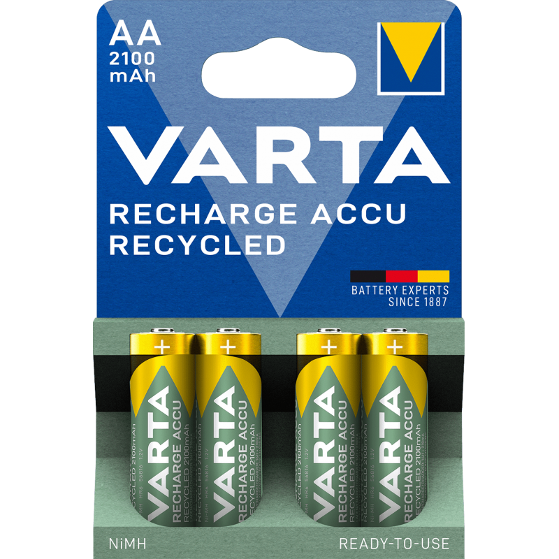 Pile VARTA ACCUS RECYCLED HR06 - AA RECYCLED 2100 mAh X4